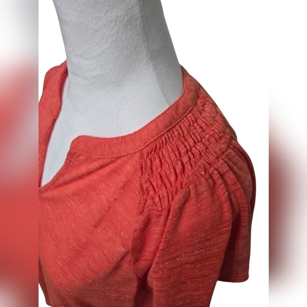 Liz Claiborne Women's Short Sleeve V Neck Top Size L - Picture 2 of 4